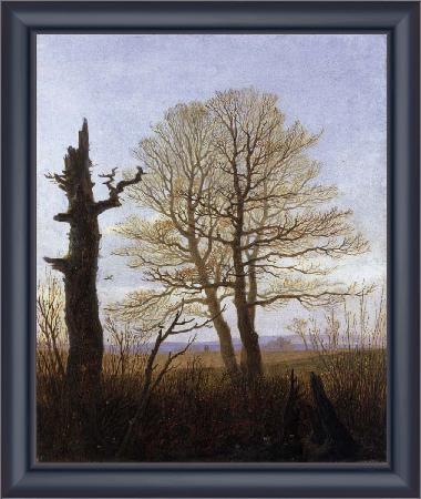 framed  Carl Gustav Carus Landscape in Early Spring, Ta3139-1